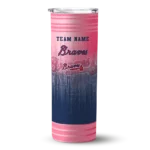 customized atlanta braves swirl texture navy skinny tumbler best selling 2.webp