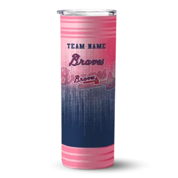 customized atlanta braves swirl texture navy skinny tumbler best selling 2.webp