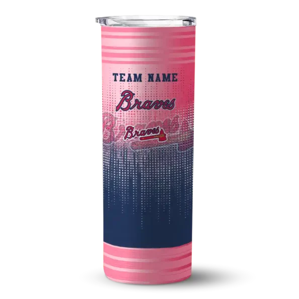customized atlanta braves swirl texture navy skinny tumbler best selling 2.webp