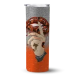 customized baltimore orioles sparkle lips orange skinny tumbler best selling.webp
