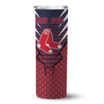 customized boston red sox chevron stripes red skinny tumbler best selling 1.webp