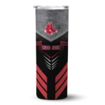 customized boston red sox hexagon honeycomb red black skinny tumbler best selling 1.webp
