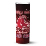 customized boston red sox rose romance red black skinny tumbler best selling 1.webp