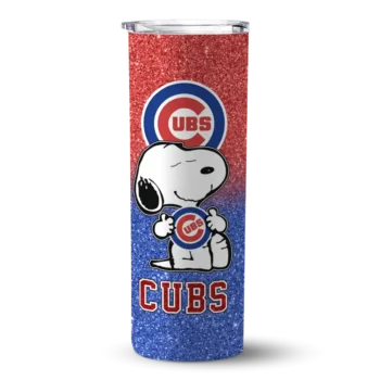 customized chicago cubs snoopy attitude blue skinny tumbler best selling 1.webp