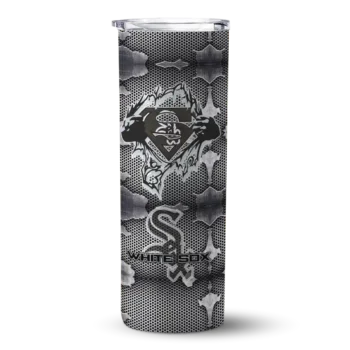 customized chicago white sox chevron v black gray skinny tumbler best selling 1.webp