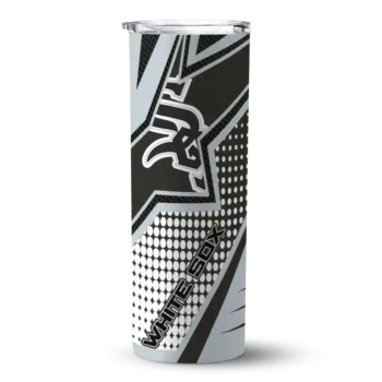 customized chicago white sox web stripes black white skinny tumbler best selling 1.webp