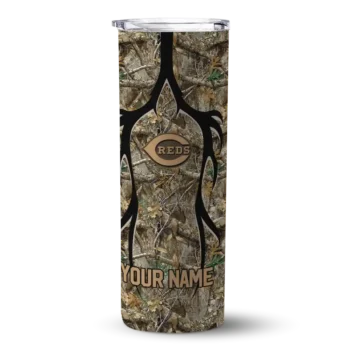 customized cincinnati reds antler flow camo skinny tumbler best selling 1.webp