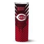 customized cincinnati reds chevron stripes red skinny tumbler best selling 5.webp