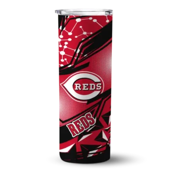 customized cincinnati reds helmet clash red skinny tumbler best selling 1.webp