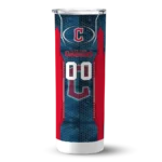 customized cleveland guardians stacked diamond navy blue skinny tumbler best selling 2.webp