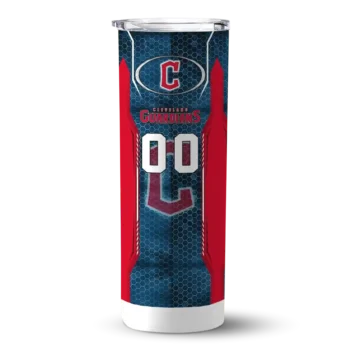 customized cleveland guardians stacked diamond navy blue skinny tumbler best selling 2.webp