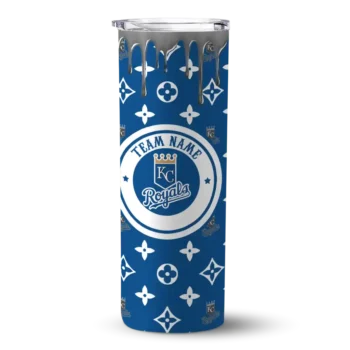 customized kansas city royals camo streak royal blue skinny tumbler best selling.webp