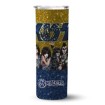 customized milwaukee brewers kiss band yellow skinny tumbler best selling 2.webp