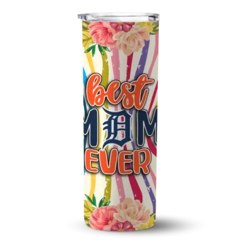 detroit tigers flower cluster skinny tumbler best selling 2.webp