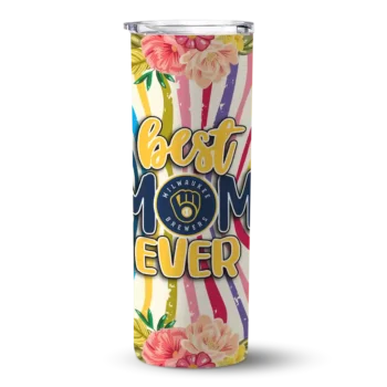 milwaukee brewers flower cluster skinny tumbler best selling 5.webp
