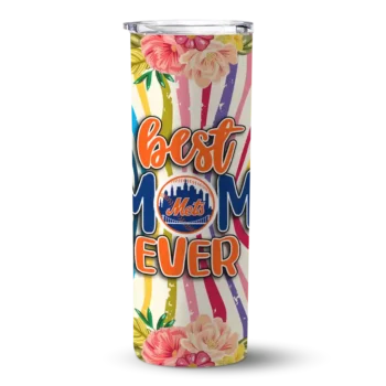 new york mets flower cluster skinny tumbler best selling.webp