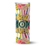 oakland athletics flower cluster skinny tumbler best selling 1.webp