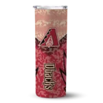 personalized arizona diamondbacks spiral burst print red skinny tumbler best selling 1.webp