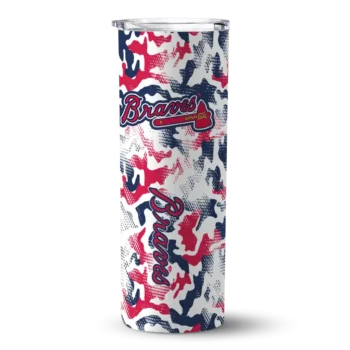 personalized atlanta braves claw marks navy white skinny tumbler best selling 1 4.webp