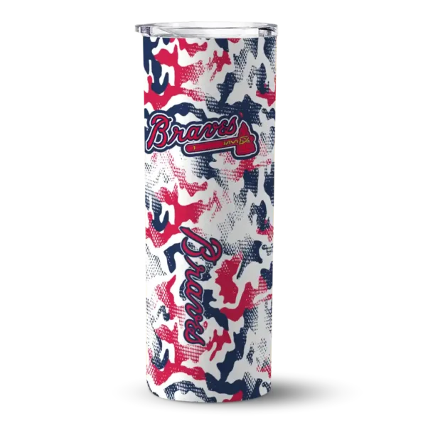 personalized atlanta braves claw marks navy white skinny tumbler best selling 1 4.webp