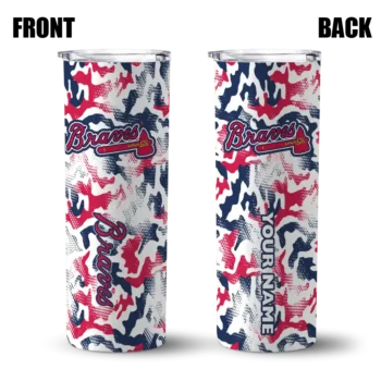 personalized atlanta braves claw marks navy white skinny tumbler fashion forward 1 5.webp