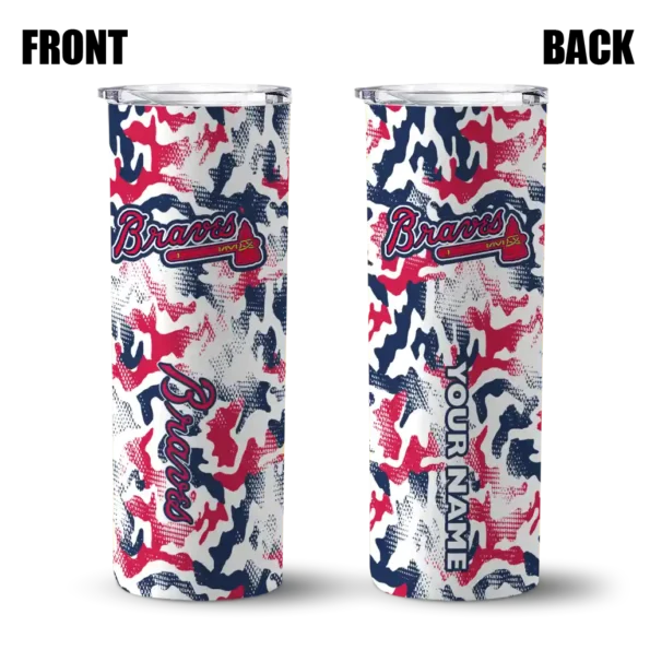 personalized atlanta braves claw marks navy white skinny tumbler fashion forward 1 5.webp