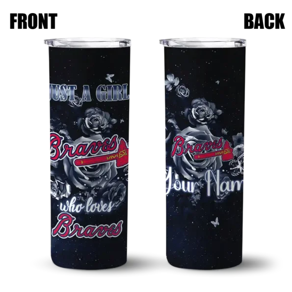 personalized atlanta braves rose romance navy black skinny tumbler fashion forward 1.webp