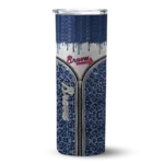 personalized atlanta braves sparkle drip navy skinny tumbler best selling 3.webp