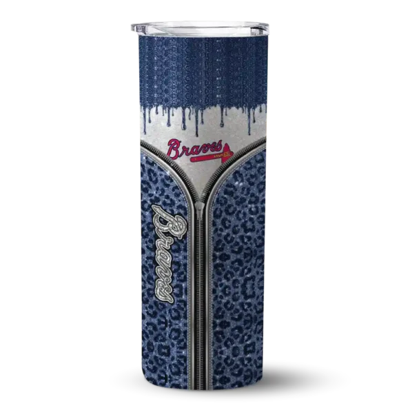 personalized atlanta braves sparkle drip navy skinny tumbler best selling 3.webp