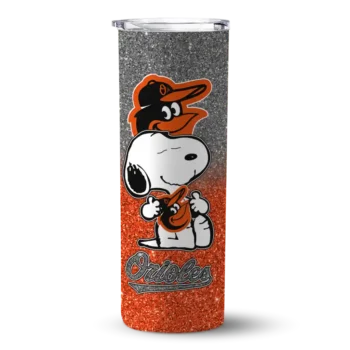 personalized baltimore orioles snoopy attitude orange skinny tumbler best selling 1.webp