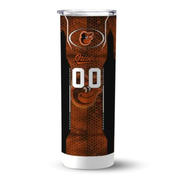 personalized baltimore orioles stacked diamond orange skinny tumbler best selling 2.webp