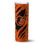 personalized baltimore orioles star pop orange black skinny tumbler best selling 1.webp
