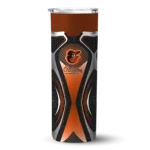 personalized baltimore orioles superman emblem orange black skinny tumbler best selling 1.webp