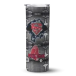 personalized boston red sox chevron v red gray skinny tumbler best selling 1.webp