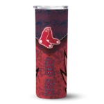personalized boston red sox spiral burst print red skinny tumbler best selling 1.webp