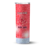 personalized boston red sox starburst tiles red skinny tumbler best selling.webp