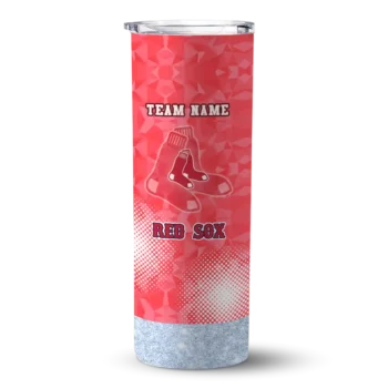personalized boston red sox starburst tiles red skinny tumbler best selling.webp