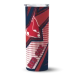 personalized boston red sox web stripes red white skinny tumbler best selling 3.webp