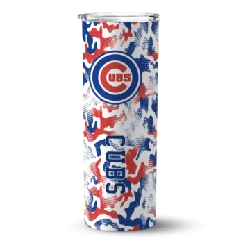personalized chicago cubs claw marks blue white skinny tumbler best selling 1.webp