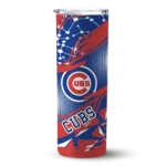 personalized chicago cubs helmet clash blue skinny tumbler best selling 1.webp