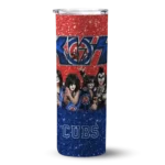 personalized chicago cubs kiss band red skinny tumbler best selling 2.webp
