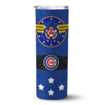 personalized chicago cubs star cluster blue skinny tumbler best selling 1.webp