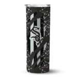personalized chicago white sox star pop black skinny tumbler best selling.webp