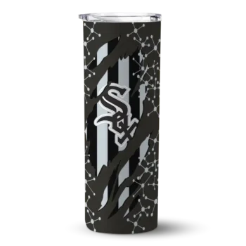 personalized chicago white sox star pop black skinny tumbler best selling.webp