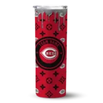 personalized cincinnati reds camo streak red skinny tumbler best selling 1.webp