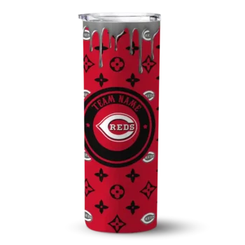 personalized cincinnati reds camo streak red skinny tumbler best selling 1.webp