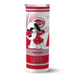 personalized cincinnati reds snoopy dog red white skinny tumbler best selling 7.webp