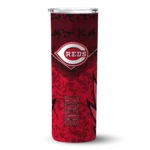 personalized cincinnati reds spiral burst print red skinny tumbler best selling 1.webp