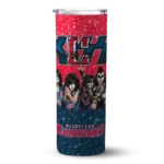 personalized cleveland guardians kiss band red skinny tumbler best selling 2.webp
