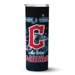 personalized cleveland guardians rose romance navy blue black skinny tumbler best selling 1.webp